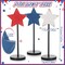 6 Pcs 4th of July Wooden Star Decoration Independence Day Standing Wooden Star Tiered Tray Decor Farmhouse Rustic Patriotic Blocks Memorial Day Tabletop Decor for American Festival Home Decorations